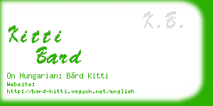 kitti bard business card